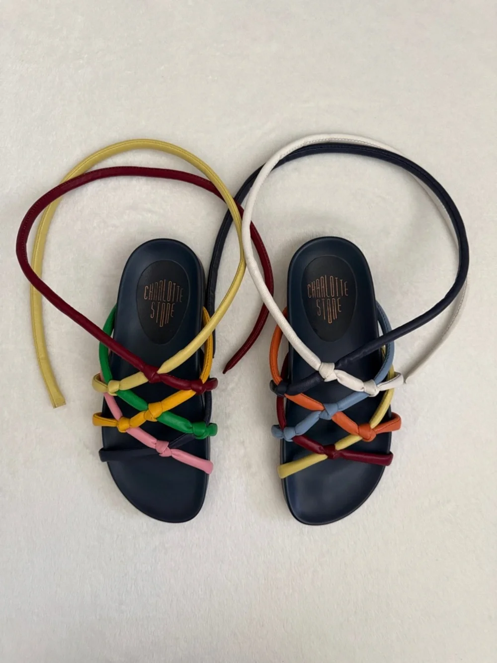 Charlotte Stone | Noemi Multicolor Strap Wrap Tie Gladiator Sandals (7) - Picture 15 of 16